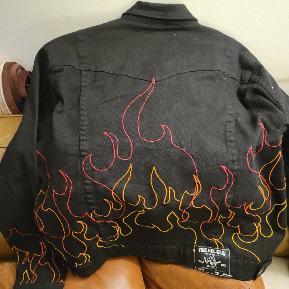 True Religion Black Denim Jacket - Picture 7 of 8